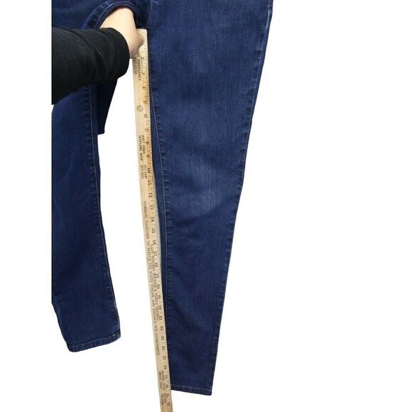 Eileen Fisher Womens Skinny Jeans Size 6 Mid Rise Dark Wash Blue - Picture 7 of 8